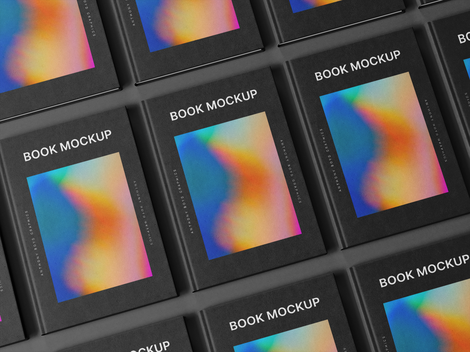 Book Grid Free Mockup