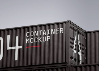 Containers Free Mockup