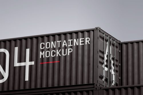Containers Free Mockup