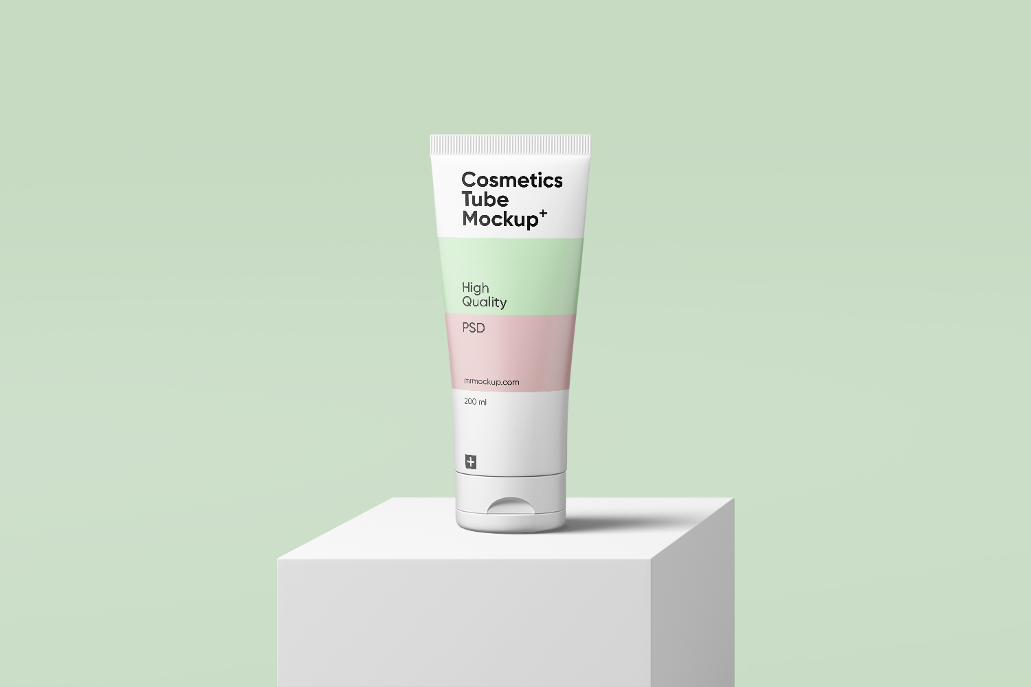 Cosmetics Tube on Box Free Mockup