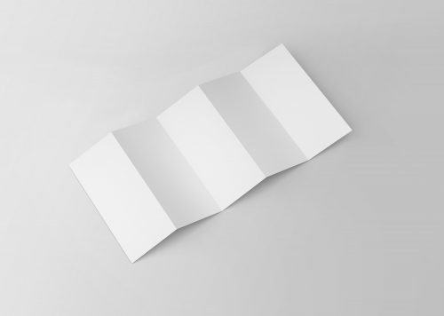 Five Fold DL Leaflet Free Mockup