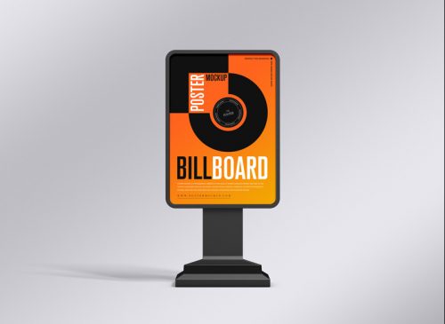 Advertising Billboard Stand Poster Free Mockup