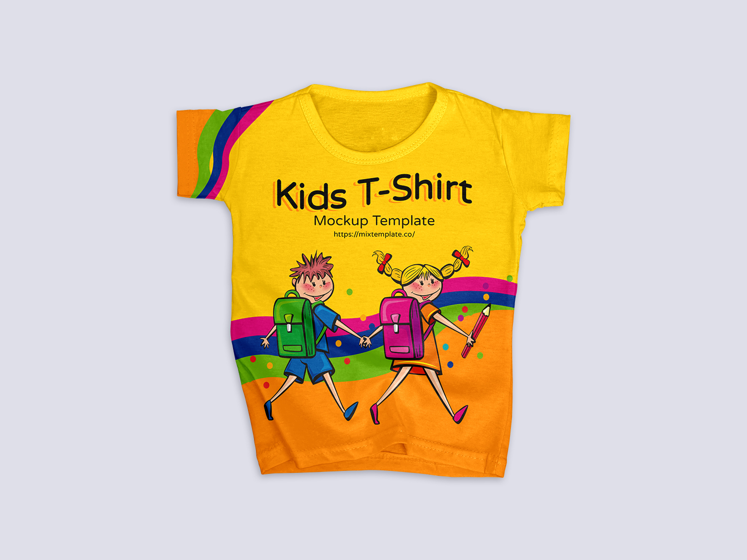 Free Modern Kids T-Shirt Mockup