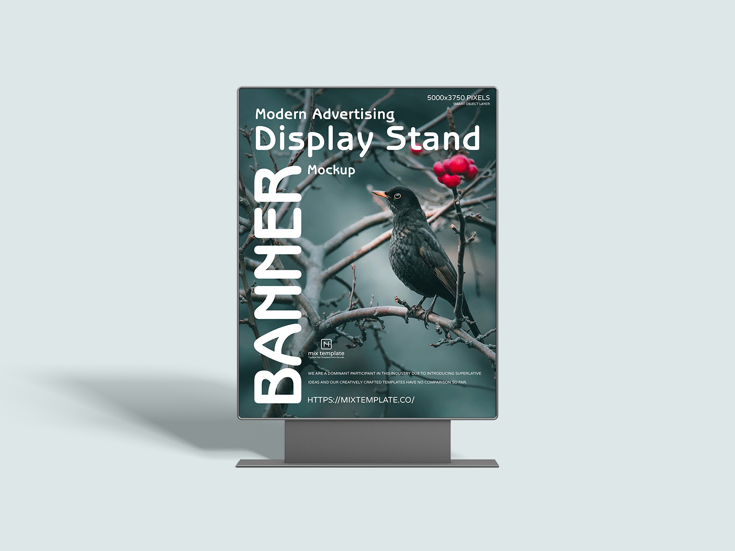 Modern Advertising Display Stand Banner Free Mockup