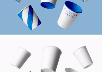Paper Coffee Cups Free Mockup