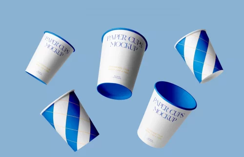 Paper Coffee Cups Free Mockup