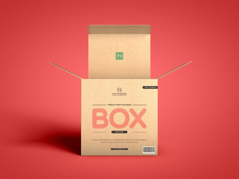 Product Craft Box Packaging Free Mockup | Free Mockup World