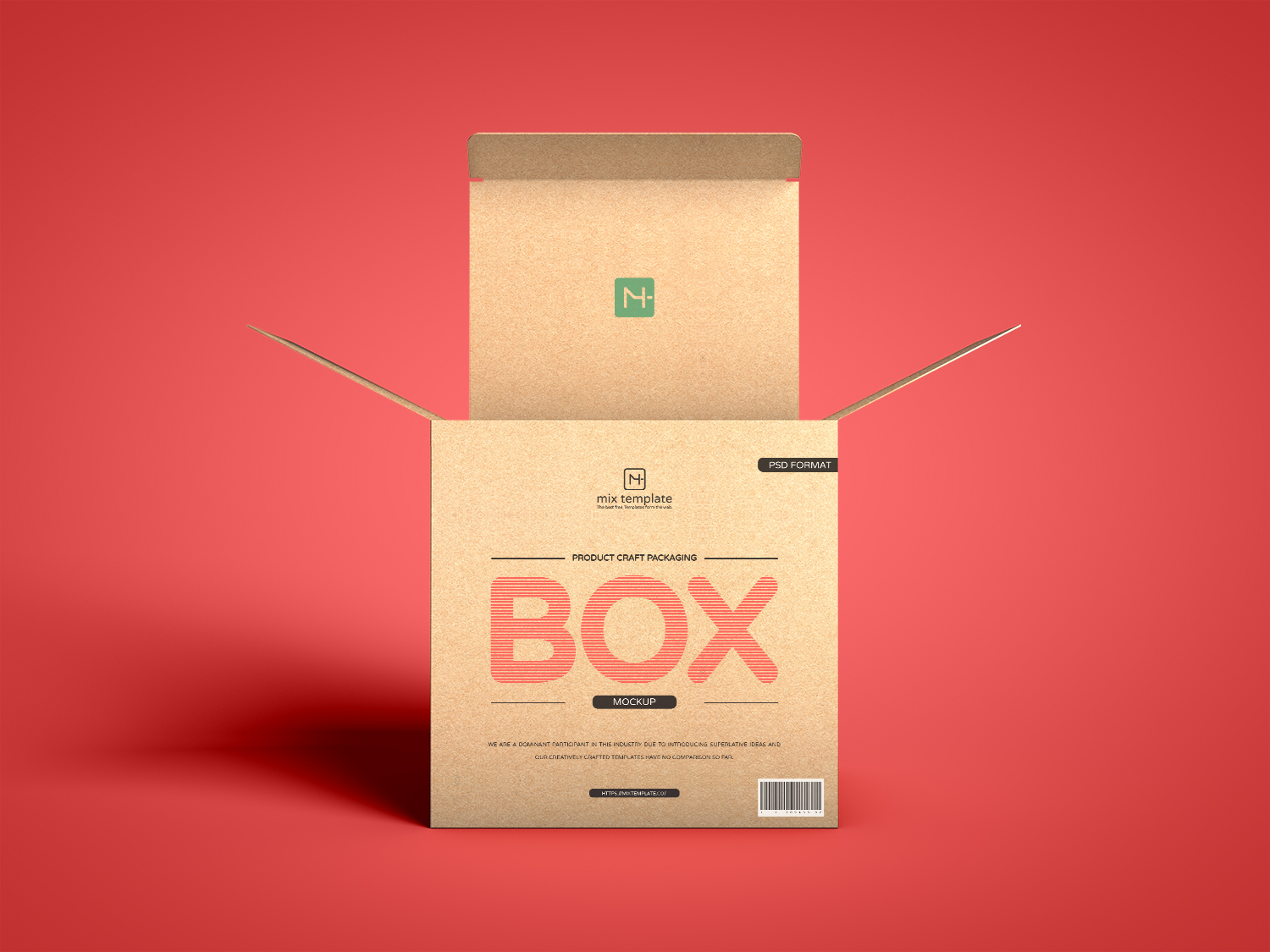 Product Craft Box Packaging Free Mockup