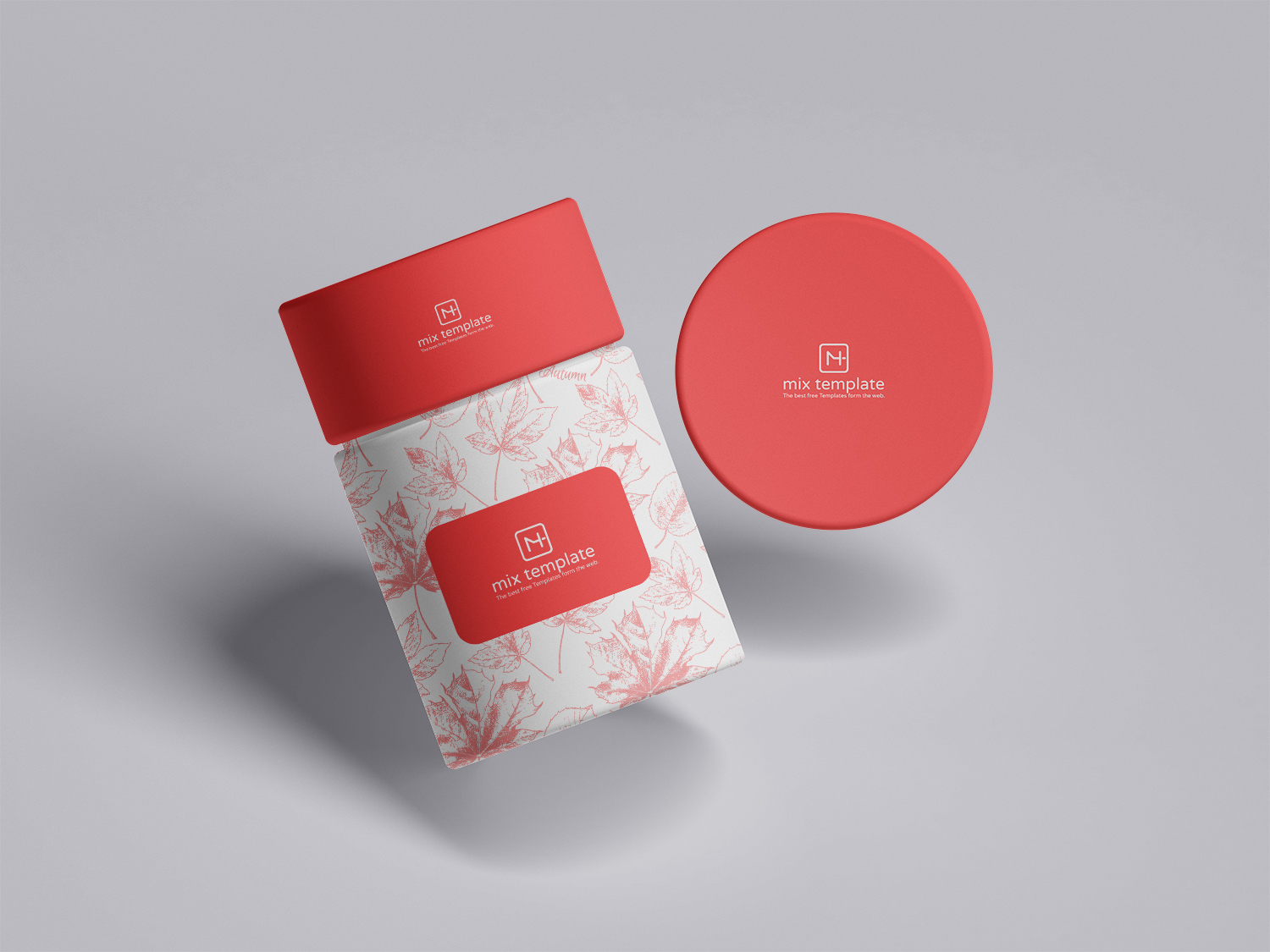 Round Packaging Paper Tube Box Free Mockup