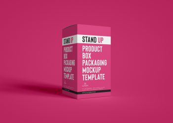 Stand Up Product Box Packaging Free Mockup