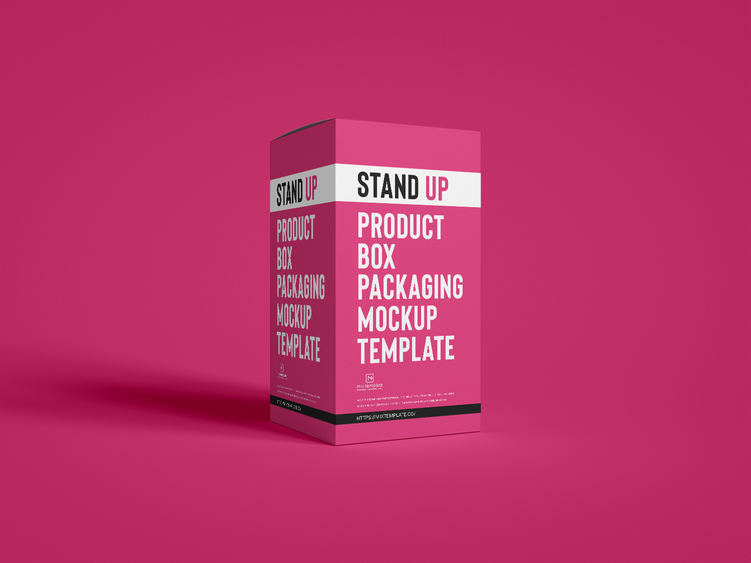 Stand Up Product Box Packaging Free Mockup