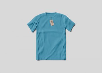 T-Shirt with Tag Free Mockup