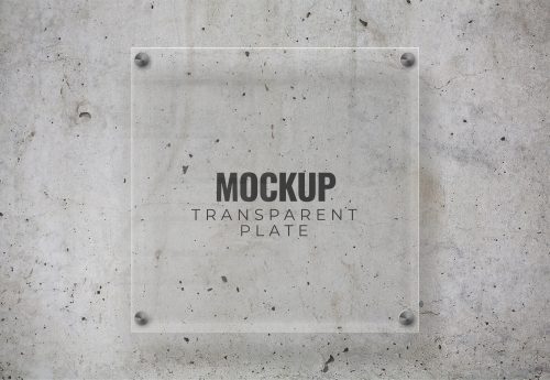 Transparent Plate Free Mockup