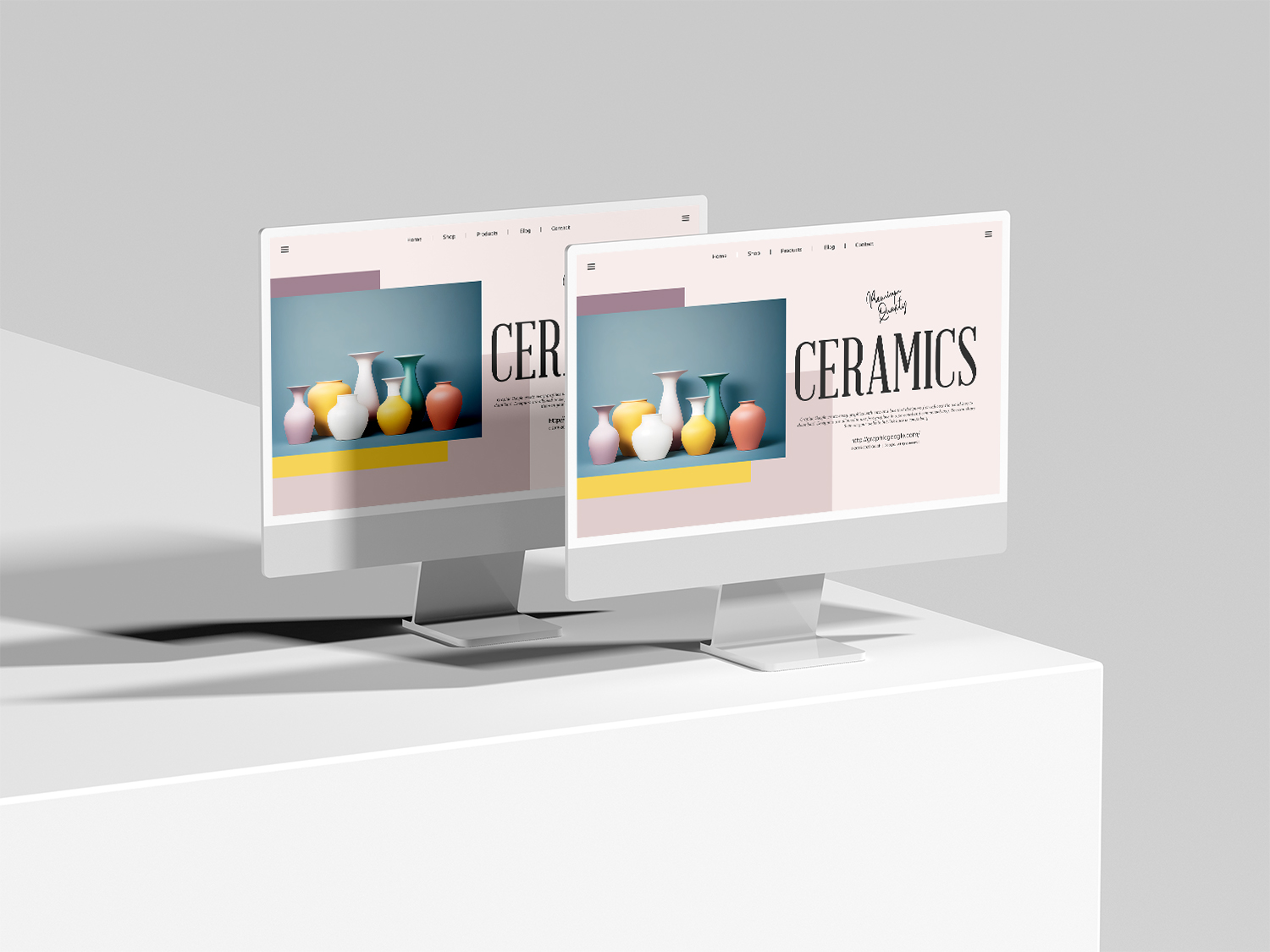 Website Branding New iMac Free Mockup