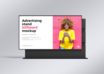 Advertising Stand Billboard Free Mockup