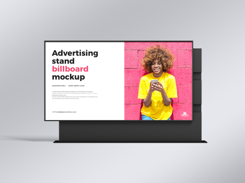 Advertising Stand Billboard Free Mockup