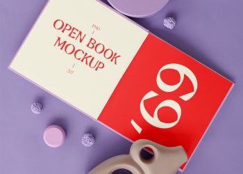 Book & Cards with Figures Free Mockups