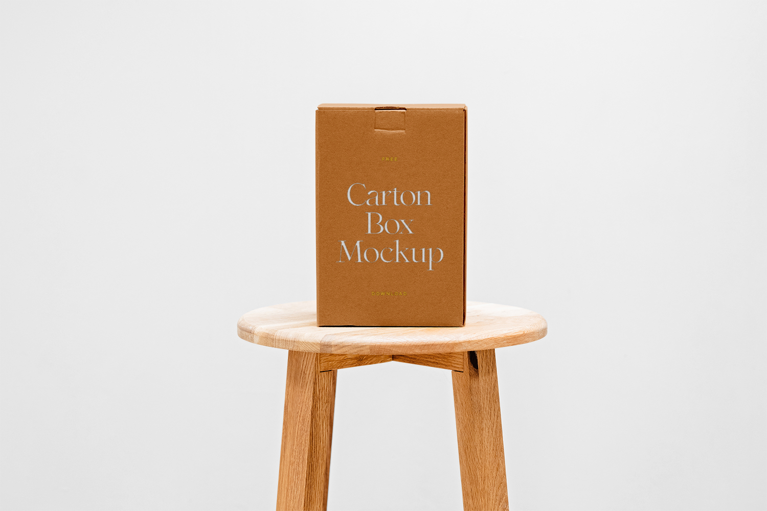 Box on Chair Free Mockup