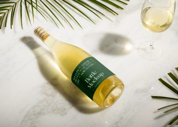 Champagne Bottle Free Mockup