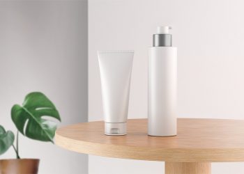 Cosmetic Tube and Pump Bottle Free Mockup