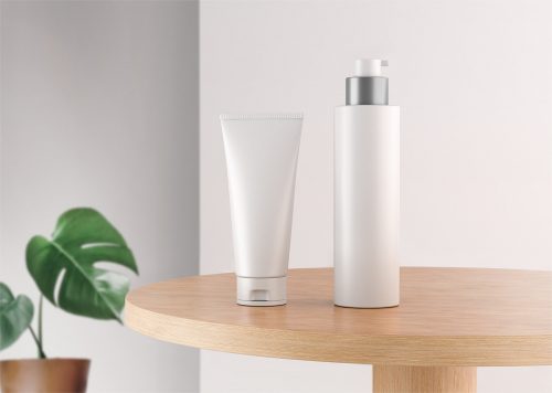 Cosmetic Tube and Pump Bottle Free Mockup