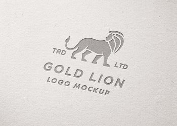 Debossed Paper Logo Free Mockup