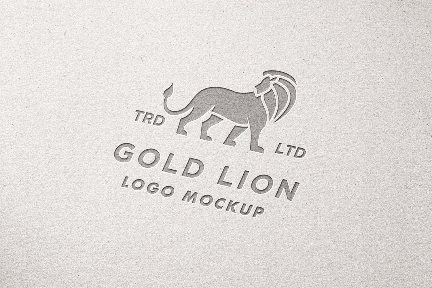 Debossed Paper Logo Free Mockup