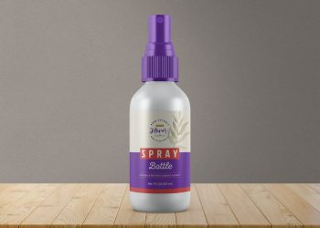 Cosmetic Plastic Spray Bottle Free Mockup