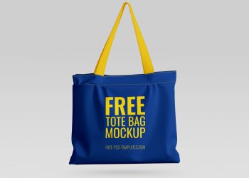 Front and Perspective View of Tote Bag Free Mockups