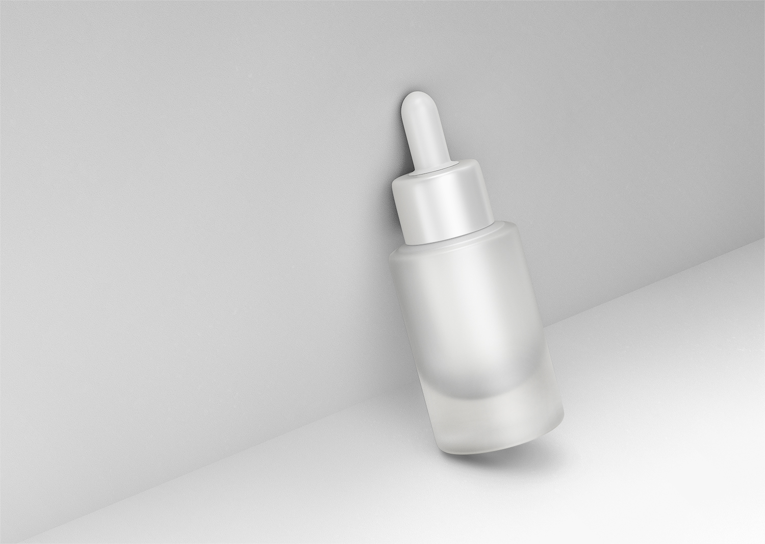 Frosted Cosmetic Dropper Bottle Free Mockup