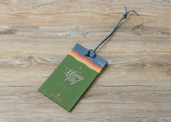 Hanging Clothing Tag Free Mockup