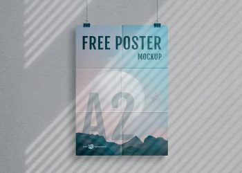 Hanging Minimal Posters Free Mockups