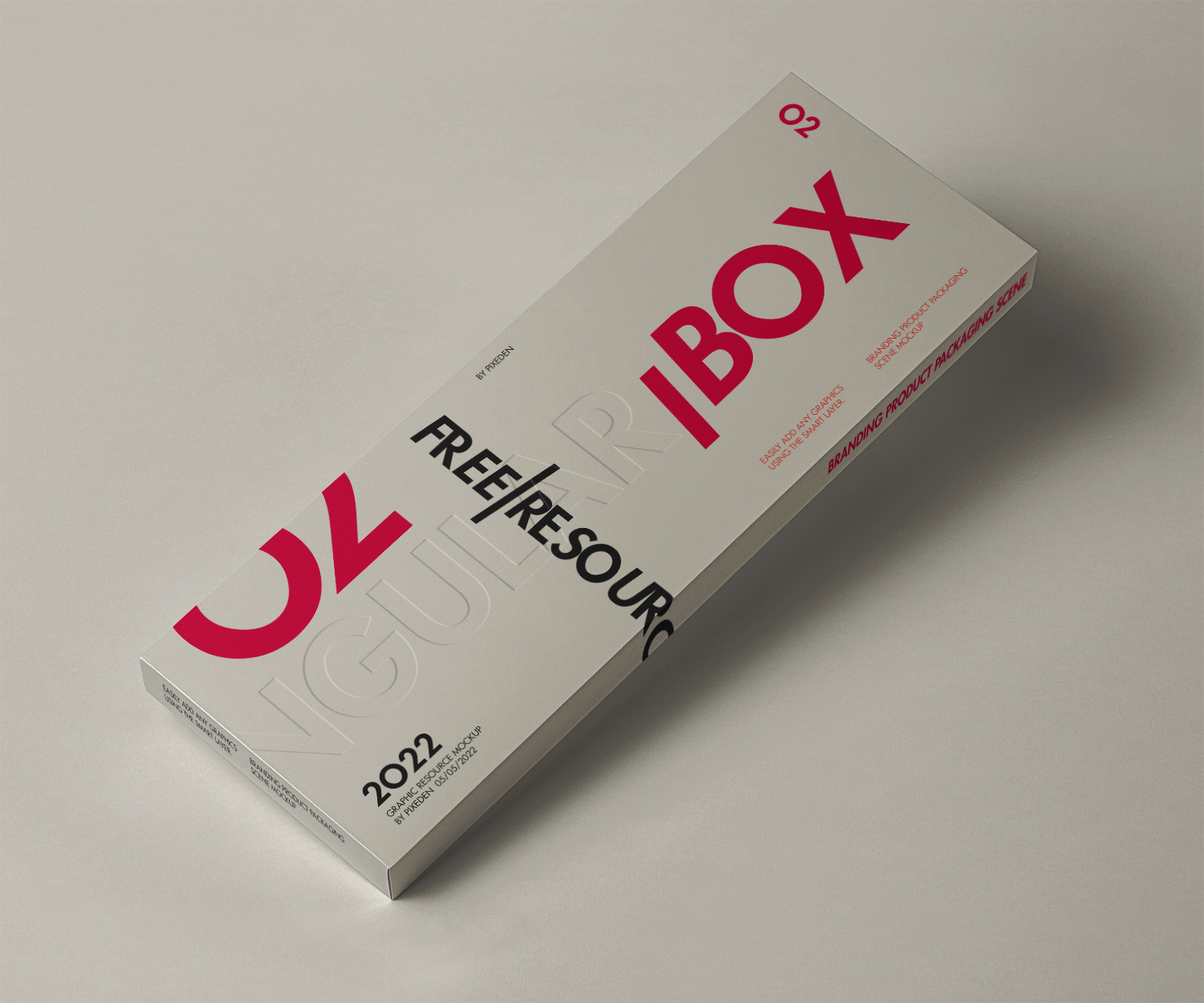 Long Box Packaging Free Mockup