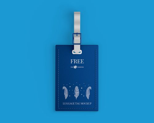 Luggage Tag Free Mockup