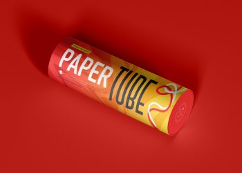 Paper Tube Free Mockup