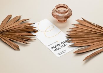 Perspective Paper Card Free Mockup