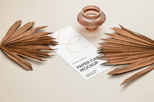 Perspective Paper Card Free Mockup