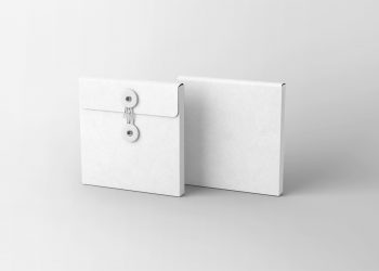 Square String Envelope Free Mockup