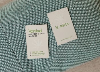 Two Vertical Business Cards Free Mockup