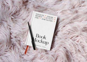 Book with Pen Free Mockup