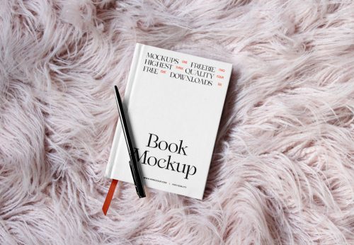 Book with Pen Free Mockup