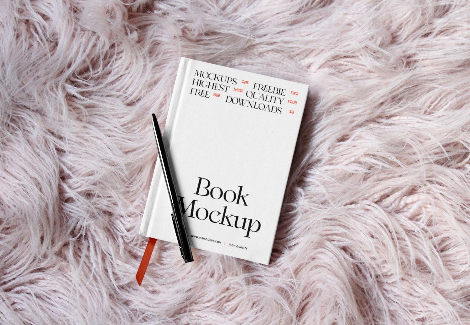 Book with Pen Free Mockup