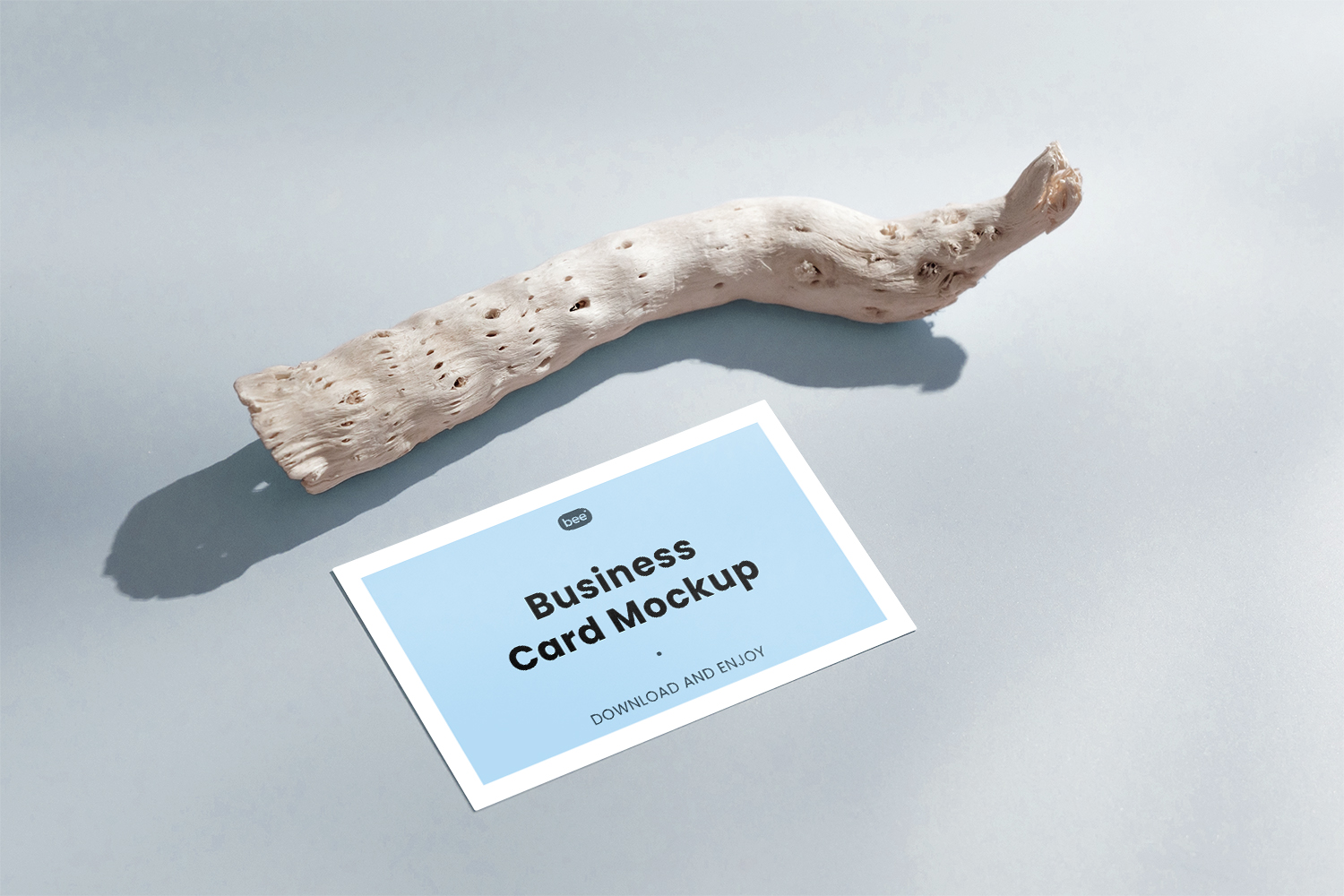 Business Card with Stick Free Mockup