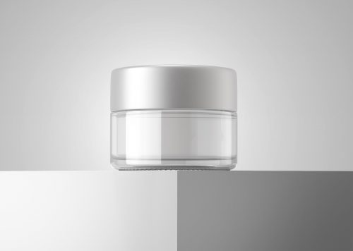 Cosmetic Clear Round Jar Free Mockup