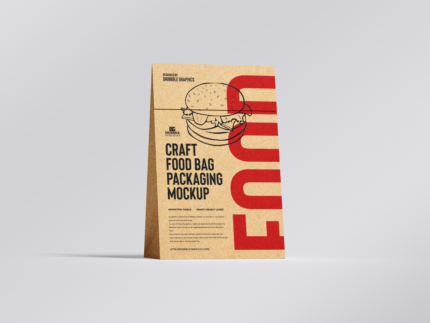 Craft Food Bag Packaging Free Mockup