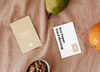 Double Eco Business Card Free Mockup