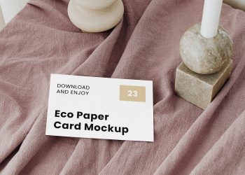 Eco Horizontal Business Card Free Mockup