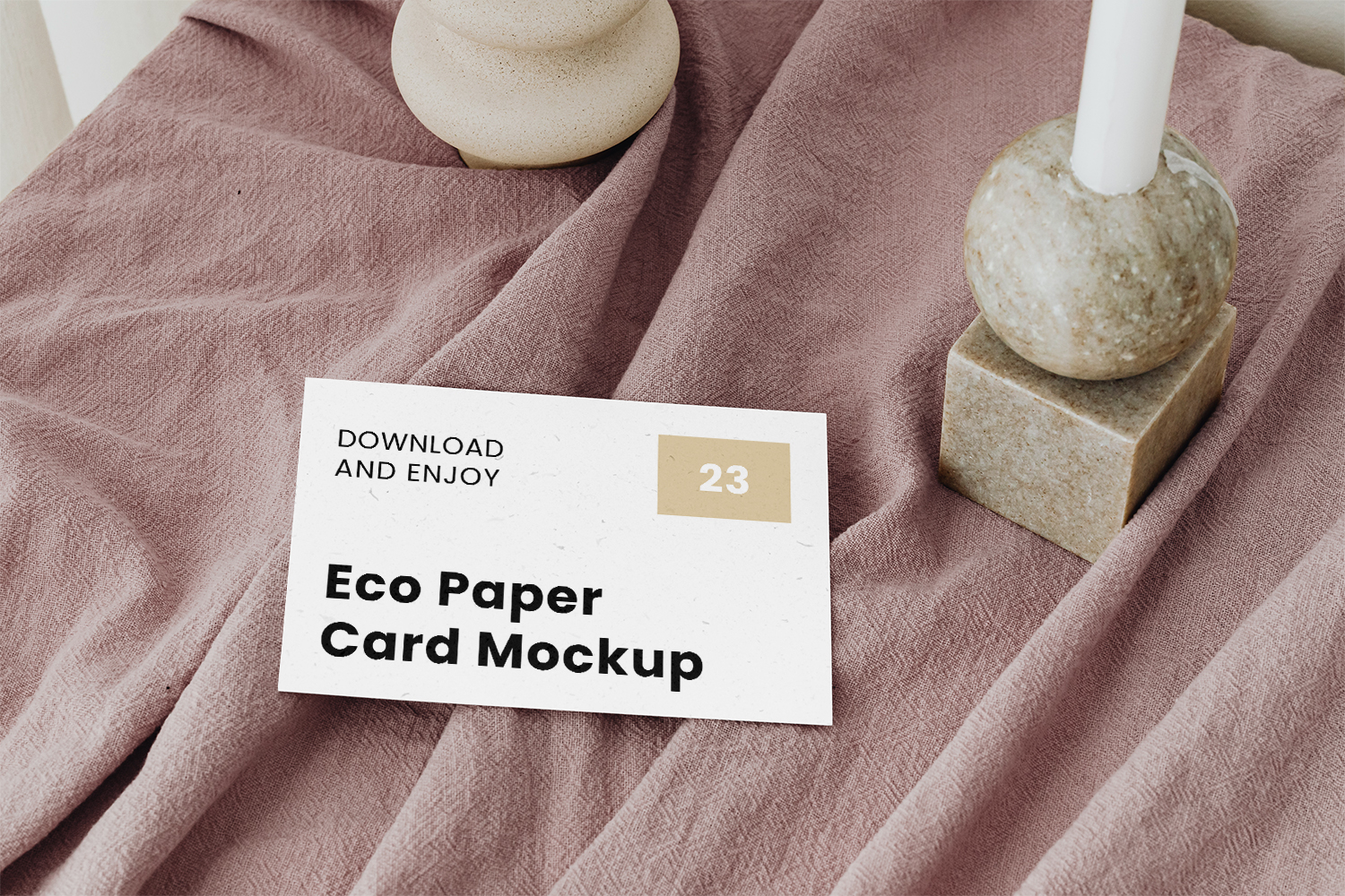 Eco Horizontal Business Card Free Mockup