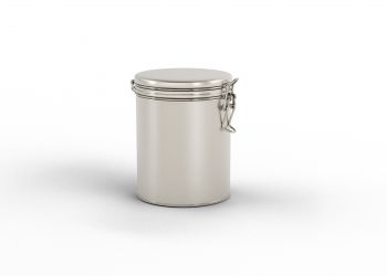 Tin Jar with Metal Clamp Free Mockup