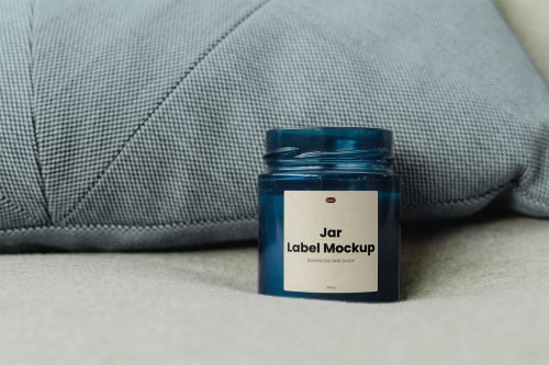 Jar Label Free Mockup